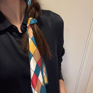 ☀️ 🌸Versatile Geo Mini Scarf/ Hair Tie